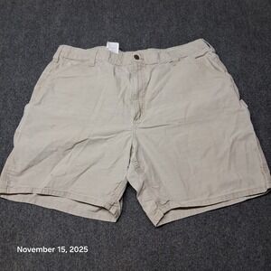 VTG Carhartt B144 Tan Carpenter Shorts Original Fit Size 40 Y2K Khaki